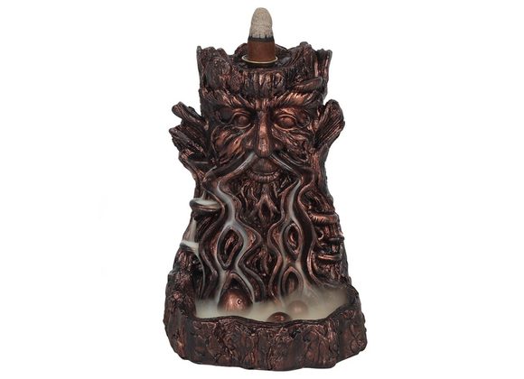 Small Bronze Effect Tree Man Backflow Incense Burner