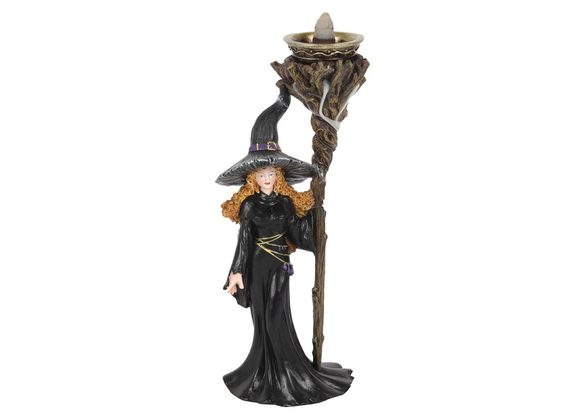 Witch with Staff Backflow Incense Burner STOCK DUE 10/3/22