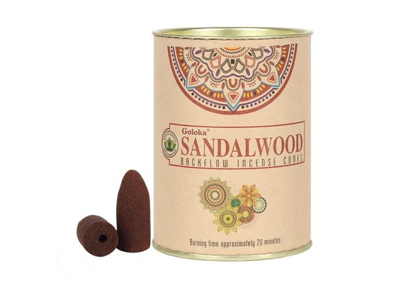 Goloka Sandalwood Backflow Cones Pack STOCK DUE 29/10/21