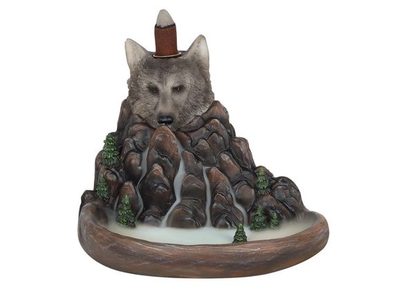 Grey Wolf Cliff Backflow Incense Burner STOCK DUE 10/11/21