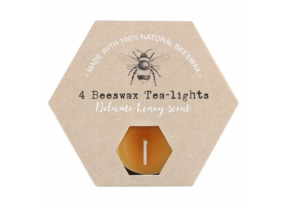 Set of 4 Beeswax Tealights