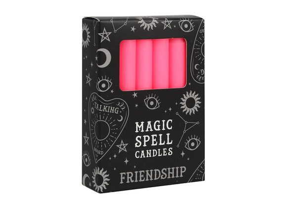 Pack of 12 Pink 'Friendship' Spell Candles