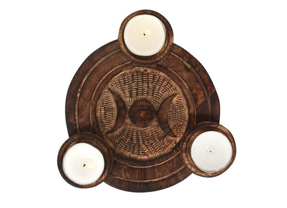 Triple Moon Tealight Candle Holder