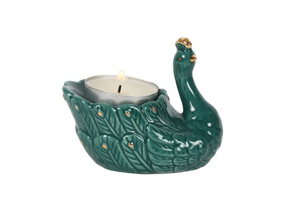 Peacock Ceramic Tealight Holder