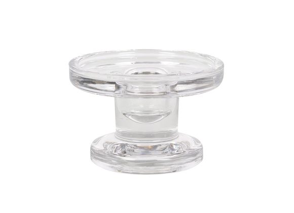 Round Double Ended Glass Candle Holder