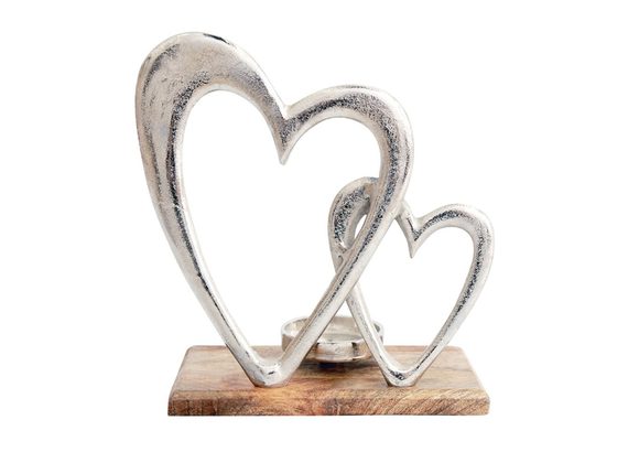 Double Heart Tealight Holder