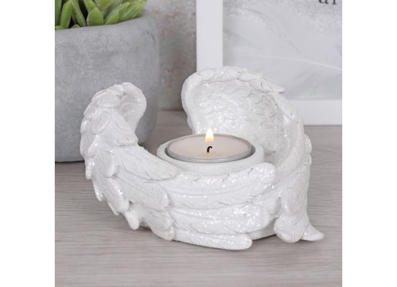 Glitter Angel Wing Candle Holder STOCK DUE SOON