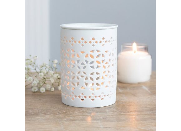 White Matte Cut Out Oil Burner