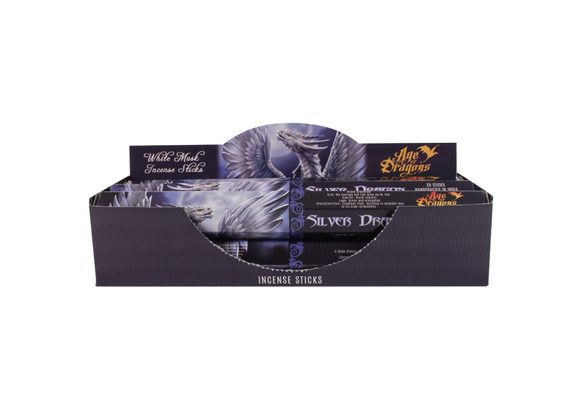 Pack of 6 Silver Dragon Incense Sticks by Anne Stokes STOCK DUE SOON