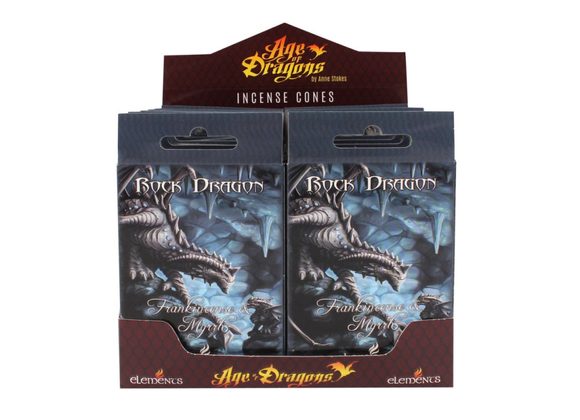 Pack of 12 Rock Dragon Incense Cones by Anne Stokes