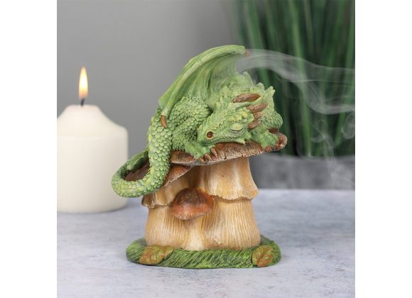 Green Dragon Incense Cone Burner by Anne Stokes