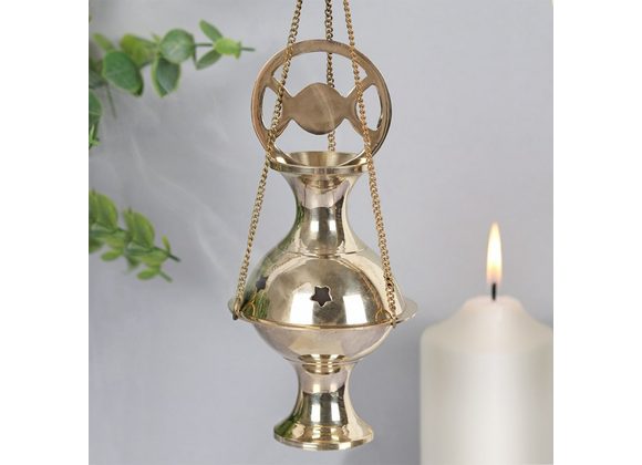 Metal Triple Moon Incense Censer