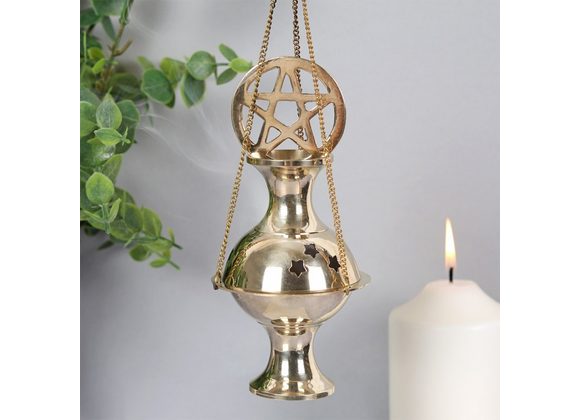 Metal Pentagram Incense Censer