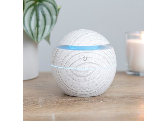 Small Round White Grey Grain Aroma Diffuser