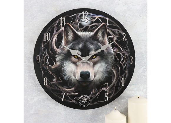 Night Forest Wall Clock by Anne Stokes