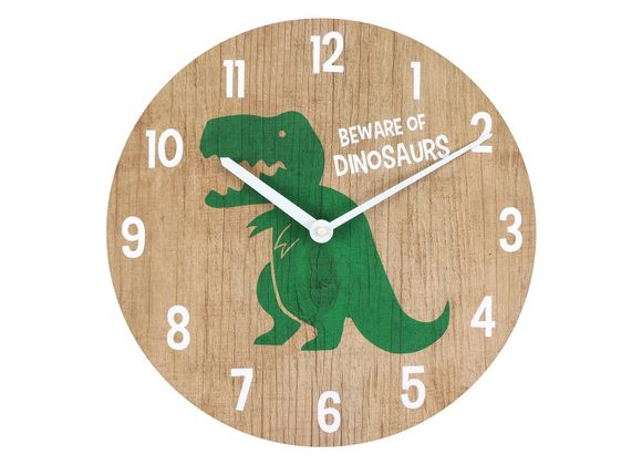 Round Dinosaur Clock