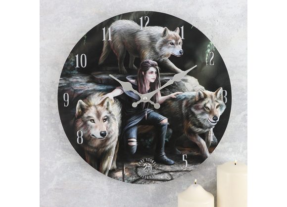 Power Of Three Wall Clock By Anne Stokes