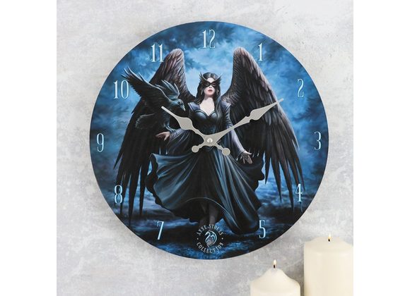 Raven Wall Clock by Anne Stokes