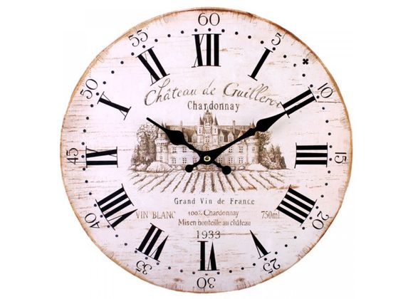 Shabby Chic Chateau De Guilleroi Wall Clock