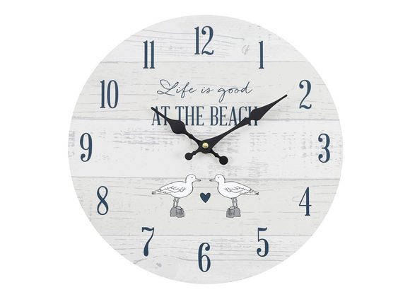 Life Is Good At The Beach Wall Clock STOCK DUE 20/11/21