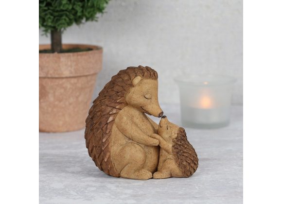 Happy Hoglet Mother and Baby Hedgehog Ornament