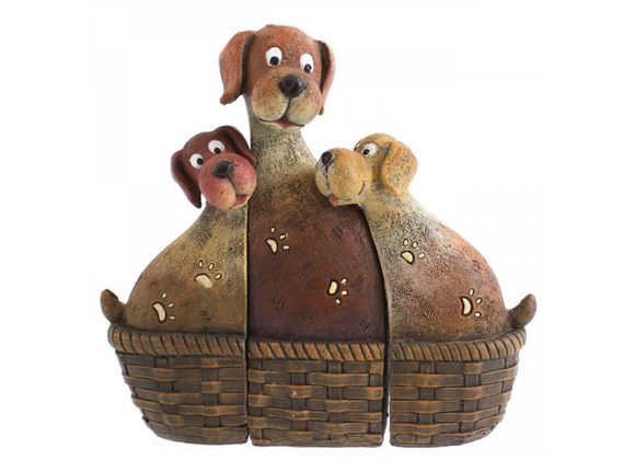 Dog Family In Basket