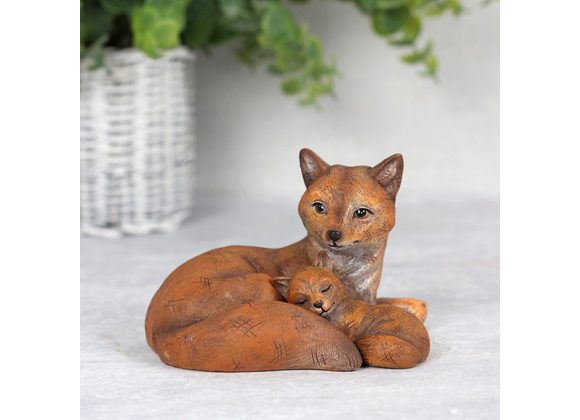 Mother and Baby Fox Ornament