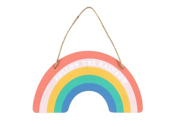 Rainbow Shaped Hanging Sign