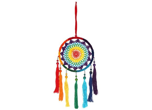 Multi-coloured String Tassel Dreamcatcher