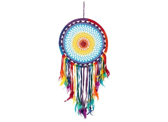 Multicolour Crochet Feather Dreamcatcher RRP £34.99