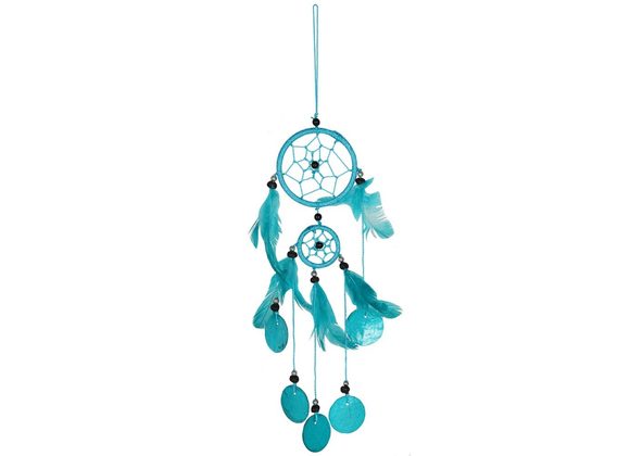 Small Bright Turquoise Dreamcatcher STOCK DUE 28/2/22