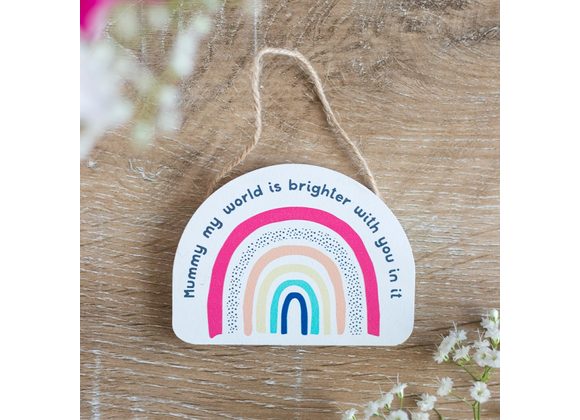 Mummy Rainbow Hanging Sign