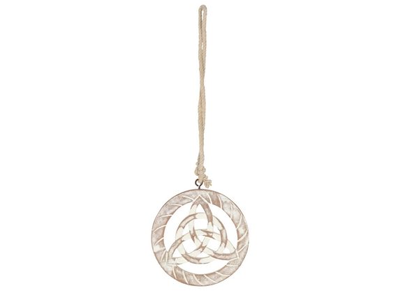 White Wooden Hanging Triquetra