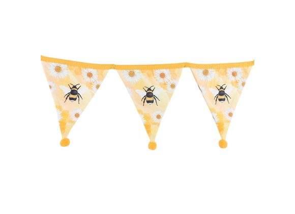 Yellow Daisy and Bee Fabric Bunting STOCK DUE SOON