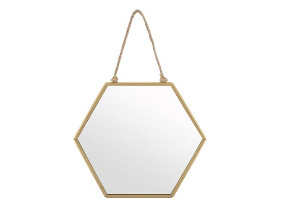 Small Gold Geometric Mirror