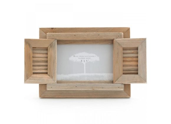 Driftwood Photo Frame With Shutter