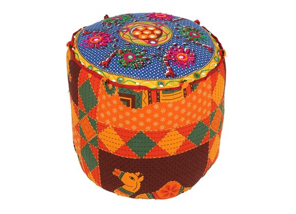 Indian Fabric Recycled Stool RRP £49.99