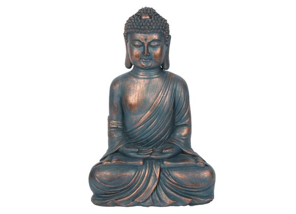 Small Blue Hands in Lap Sitting Buddha