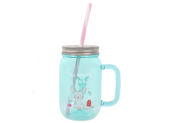 Marvin Turquoise Drinking Jar