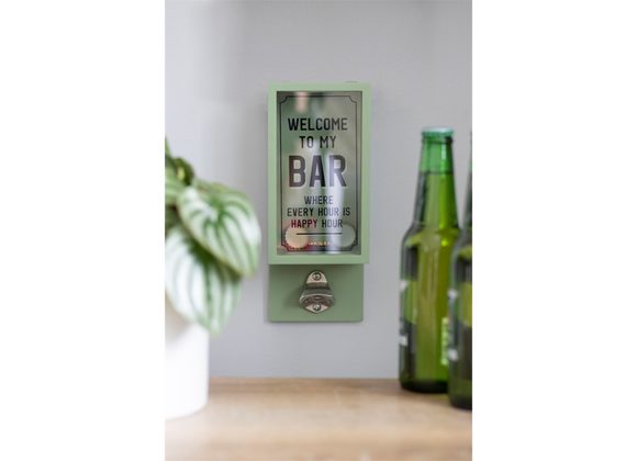 Green Garden Bar Bottle Opener Plaque