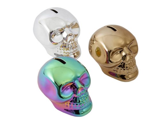 Metallic Skull Money Box STOCK DUE SOON