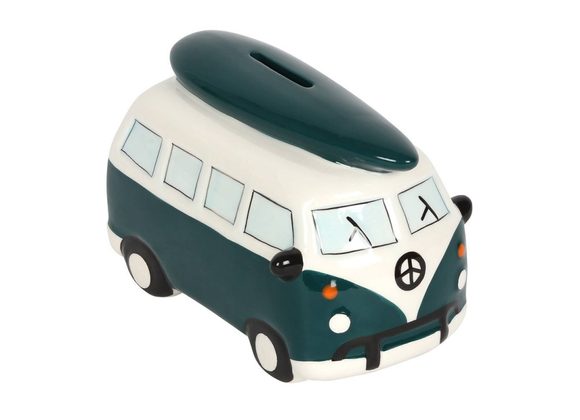 Dark Green Campervan Money Box