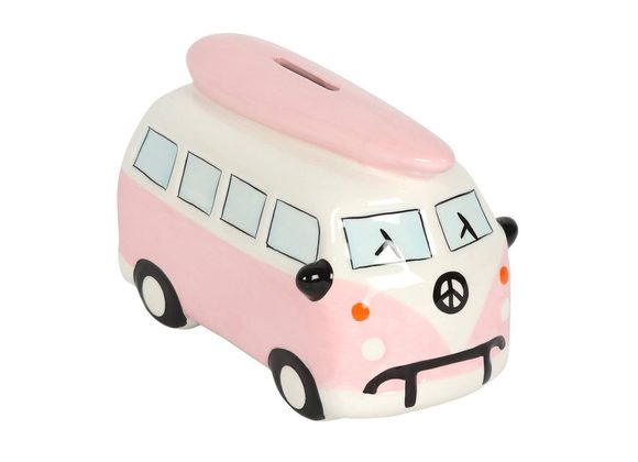 Pink Campervan Money Box