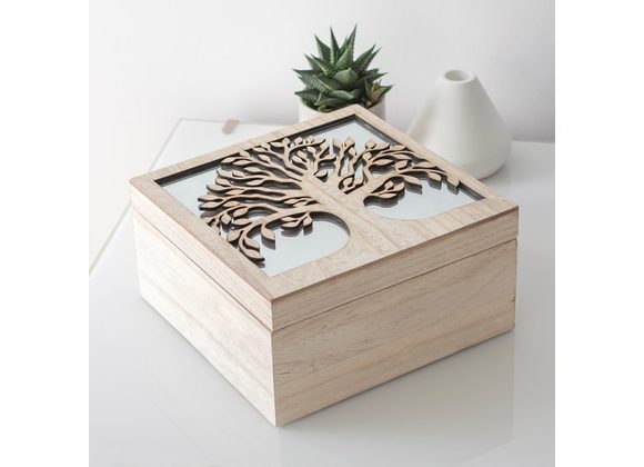 Square Mirrored Tree of Life Box