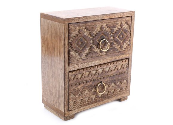 Large Mango Wood Kasbah Drawer Unit