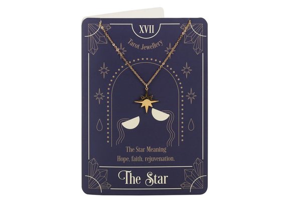 The Star Tarot Necklace on Greeting Card