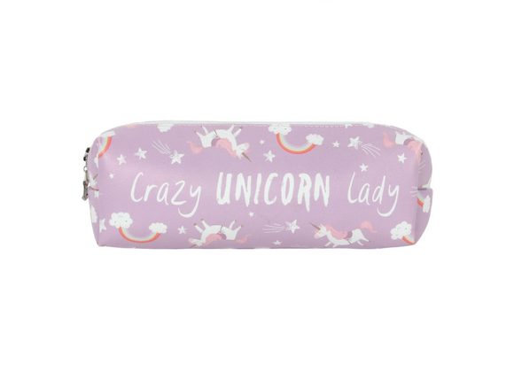 Lilac Crazy Unicorn Pencil Case STOCK DUE SOON