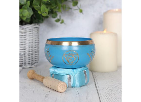 Turquoise Throat Chakra Brass Singing Bowl RRP £39.99 STOCK DUE SOON