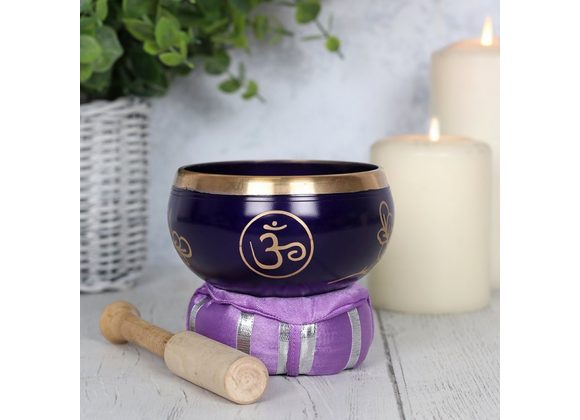 Dark Purple Crown Chakra Brass Singing Bowl RRP £39.99 STOCK DUE 18/11/21