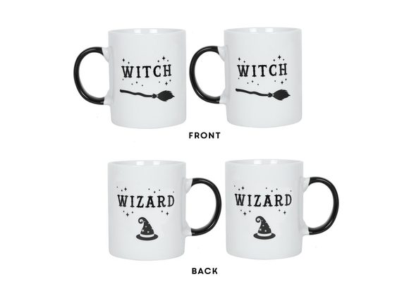 Witch and Wizard Mug Set Version 2